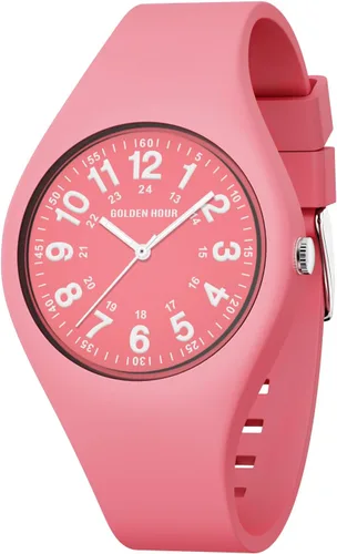 Miniatura 12 de GOLDEN HOUR Relojes deportivos impermeables analógicos unisex para enfermeras, profesionales médicos, estudiantes, esfera militar brillante y fácil