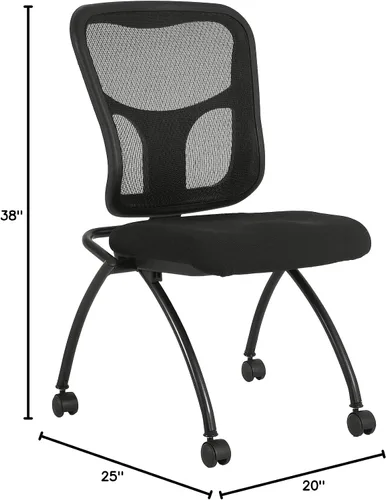 Miniatura 2 de Eurotech - Silla de asiento abatible sin brazos, color negro (juego de 2)