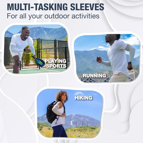 Miniatura 6 de SportsTrail Mangas Refrescantes para Brazos para Hombres y Mujeres – Transpirables, Protección Solar UV, Mangas Deportivas para Brazos para Mujeres