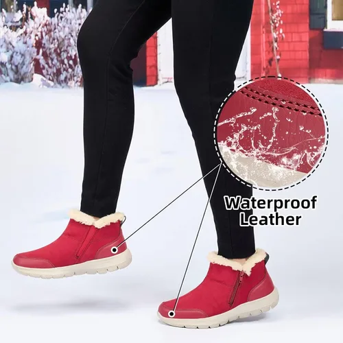 Miniatura 5 de TIOSEBON Botines de invierno para mujer, antideslizantes, resistentes para caminar, senderismo