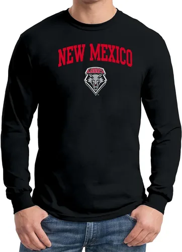 Miniatura 4 de NCAA oficial de College – University Team Color Arco Logo Manga Larga New México Lobos Negro