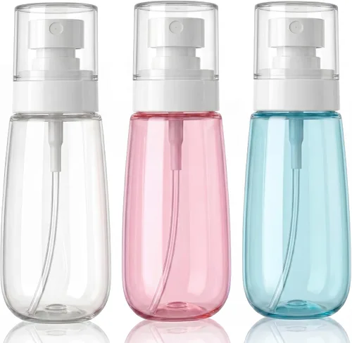 Miniatura 10 de Paquete de 3 botellas pequeñas de espray de 1 onza transparente, mini botellas de espray de niebla fina, recipientes portátiles vacíos recargables