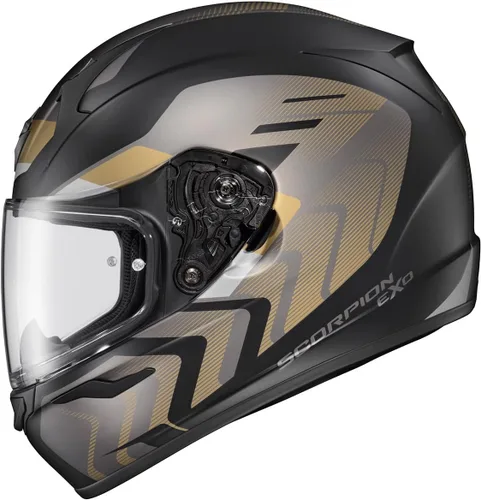 ScorpionEXO R320 Casco de Motocicleta de Cara Completa con Carcasa de Policarbonato con Escudo Listo para Pinlock y Bolsillos para Altavoces Listos