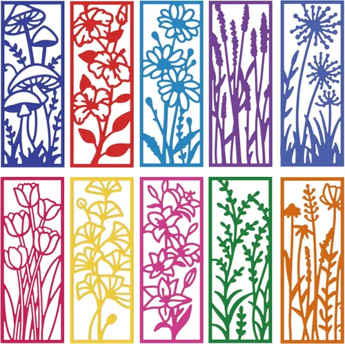 Miniatura 2 de ORIGACH 10 piezas de metal para marco de plantas de flores, troqueles de corte para primavera, verano, otoño, temas de flores, troqueles de metal