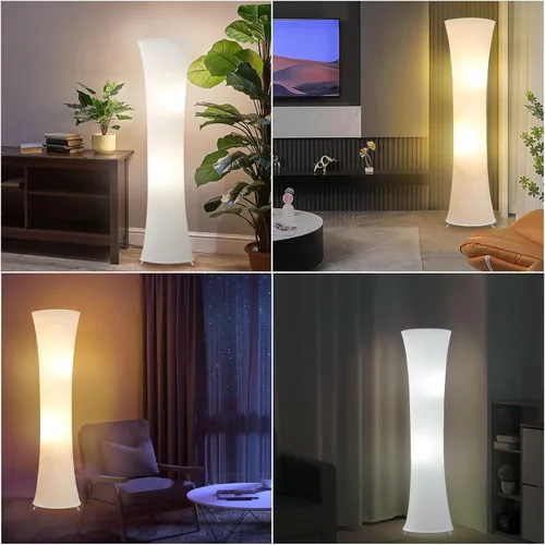 Miniatura 5 de GyroVu Lámpara de pie de 46 pulgadas para sala de estar, lámpara de pie LED ajustable con temperatura de color, lámpara de pie de columna, lámpara
