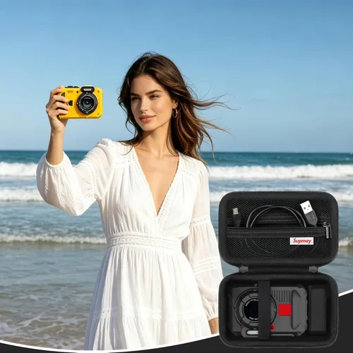 Miniatura 8 de Funda de transporte compatible con KODAK PIXPRO WPZ2, resistente al agua, a prueba de golpes, a prueba de polvo, WiFi, funda de viaje con bolsillo