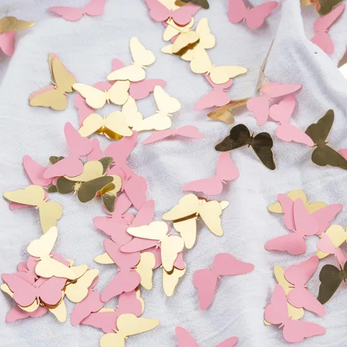 Miniatura 4 de 300 piezas de oro rosa mariposa confeti mariposa baby shower decoración primavera boda despedida de soltera cumpleaños decoración de mesa