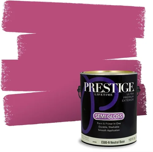 Miniatura 3 de Prestige Paints - Pintura exterior e imprimación en uno, 1 galón, plano, E500-P-A011GP