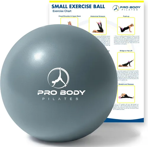 Miniatura 12 de ProBody Pilates Bola de Pilates de 9 Pulgadas - Pequeña Pelota de Ejercicio para Estabilidad, Barra, Núcleo, Entrenamientos Abdominales, Yoga