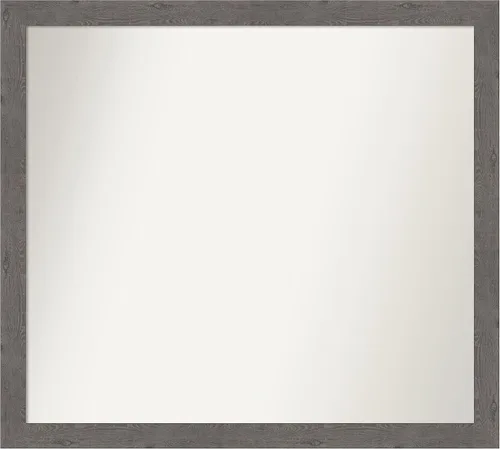 Miniatura 160 de Amanti Art Espejo de baño gris para sobre el fregadero, 31 x 48 pulgadas, espejo de tocador rectangular estrecho de color gris, marco de madera