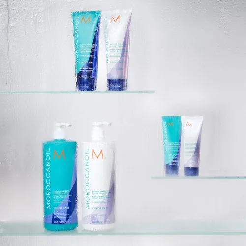 Miniatura 8 de Moroccanoil Paquete de champú y acondicionador morado perfeccionador rubio