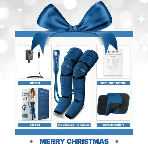 Miniatura 9 de Masajeador de piernas con compresión de aire y calor - Regalo ideal para Navidad, Día de la Madre y Día del Padre para hombres, mujeres, papá, mamá