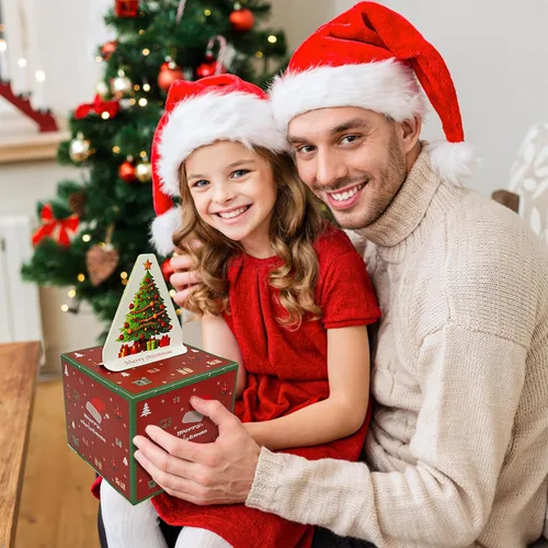 Miniatura 2 de Caja de dinero para regalo en efectivo con mecanismo de tirar, caja de regalo de dinero de Feliz Navidad, caja de regalo sorpresa con mecanismo