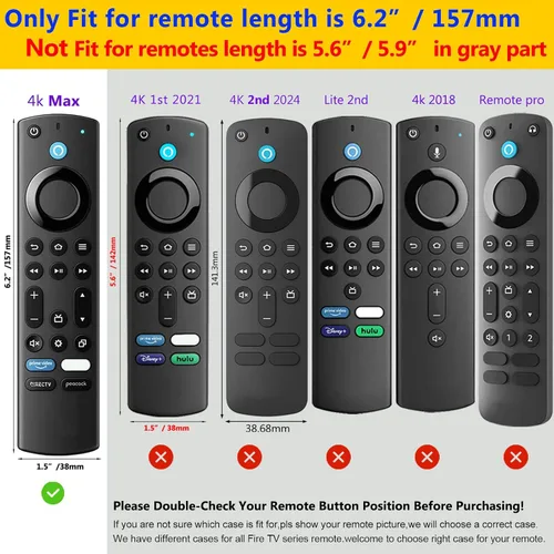 Miniatura 3 de Pinowu Funda de silicona para control remoto (2 unidades) para Fire TV Stick 4K Max/Insignia/Pioneer/Omni Series Fire TV Alexa Voice Remote mejorado