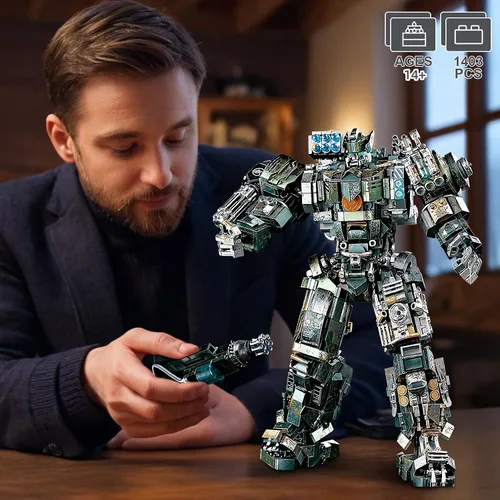 Miniatura 6 de HIGH GODO Mech - Juego de bloques de construcción para adultos, kit de construcción de modelo de robot motorizado con múltiples armas, regalos