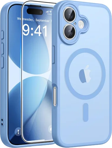 Miniatura 297 de FNTCASE - Funda para iPhone 16 Pro: magnética, mate, translúcida, de grado militar, protectora contra caídas, resistente, fina, duradera y a prueba