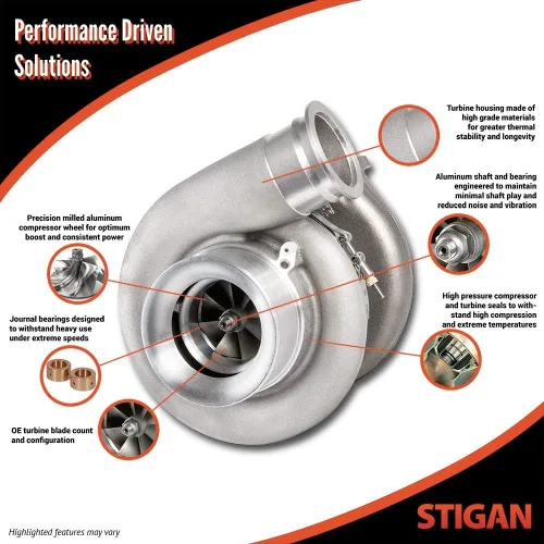 Miniatura 8 de Nuevo turbocompresor Stigan Turbo para Volkswagen VW Golf GTI Jetta GLI Mk4 y nuevo escarabajo 1.8T w/código de motor AWV - Stigan 847-1028 nuevo