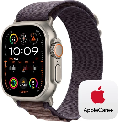 Miniatura 9 de Apple Watch Ultra 2 [GPS + Celular 49mm] Smartwatch con carcasa de titanio resistente y correa Alpine Loop Indigo pequeña. Rastreador de fitness