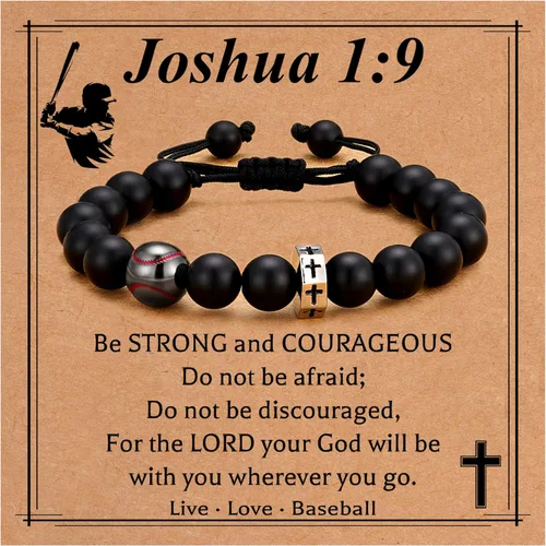 Pulsera de béisbol, baloncesto, fútbol, fútbol y fútbol, para niños, pulsera de cuentas cruzadas, regalos para hijo, nieto, jugadores, fanáticos del