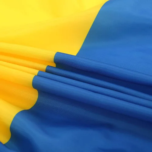 Miniatura 3 de Bandera de abanico plisada colombiana de Colombia de 3 x 6 pies, 2 banderas de abanico plisadas para interiores y exteriores, decoraciones de porche