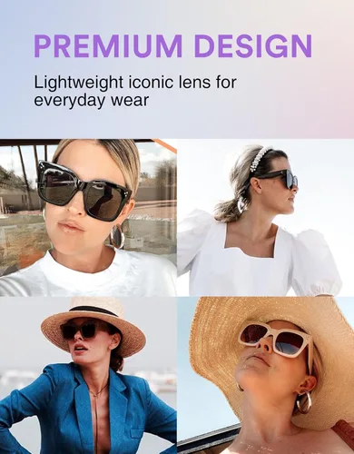 Miniatura 4 de zeroUV - Gafas de sol cuadradas retro de moda de gran tamaño para mujer estilo vintage 1.969 pulgadas