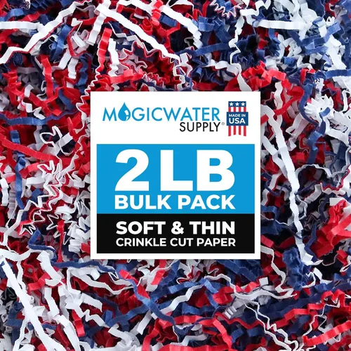 Miniatura 19 de MagicWater Supply Papel de corte arrugado suave y fino, 2 libras, color azul bebé, relleno de papel para envolver regalos, relleno de cestas