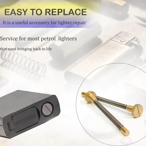 Miniatura 4 de Kit de reparación de repuesto para encendedores, 0.098 x 1.929 in/0.1 x 1.93 pulgadas, resorte de tornillo y placa base para accesorios