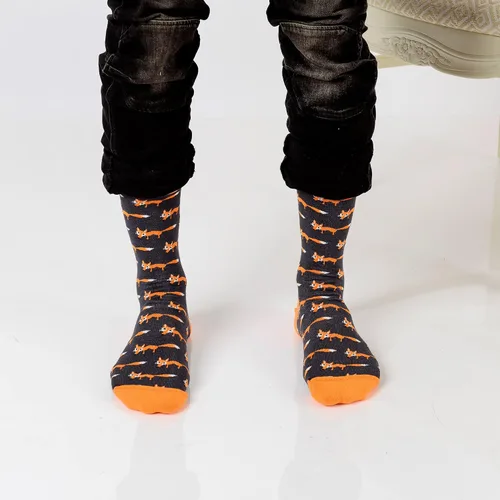 Miniatura 2 de Calcetines de media pantorrilla para hombre, diseño de animales locos, casual, algodón, talla 9, 13, divertido, colorido, novedad, arte, hombre