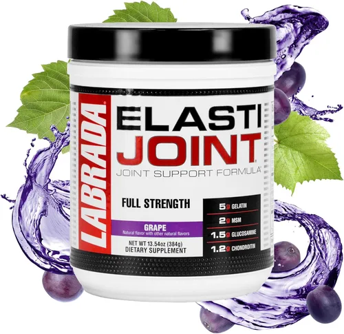 Miniatura 7 de Labrada Elastijoint - Polvo de soporte para articulaciones, mezcla de bebida todo en uno con glucosamina condroitina, MSM y colágeno, ponche