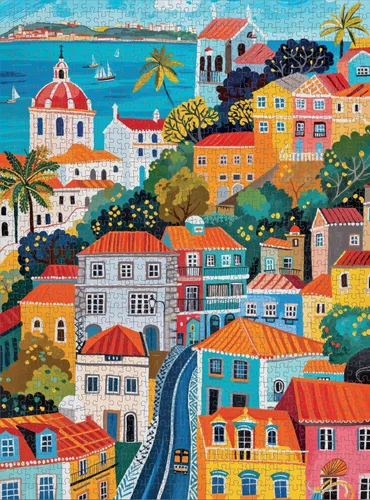 Miniatura 6 de Cross & Glory - Rompecabezas de 1000 piezas para adultos Vistas vibrantes de Lisboa - Rompecabezas de 1000 piezas para adultos Estilo de arte