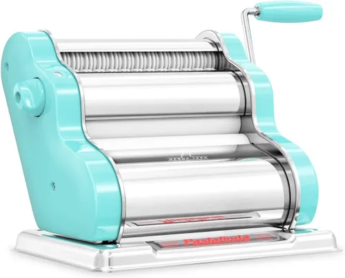 Miniatura 16 de PASTALINDA Máquina para hacer pasta Classic 200, rodillos de 7.9 in de ancho, 9 posiciones de grosor, 2 posiciones de corte, acero inoxidable