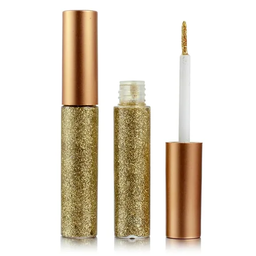 Miniatura 14 de Delineador de ojos con purpurina, delineador de ojos rosa con purpurina, maquillaje de larga duración impermeable con purpurina, plateado, oro
