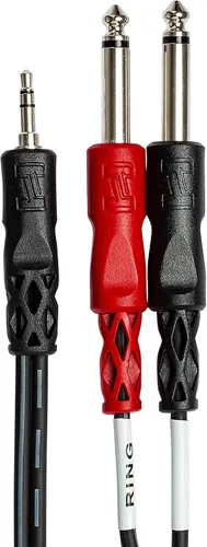 Miniatura 7 de HOSA Paquete de cables estéreo TRS a Dual 1/4" TS Breakout (3 pies)