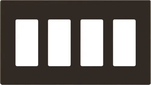 Miniatura 13 de ENERLITES Placas de pared decorativas sin tornillos, cubiertas de tomacorrientes seguras para niños, tamaño de 4 posiciones, 4.68" H x 8.30" L, Negro