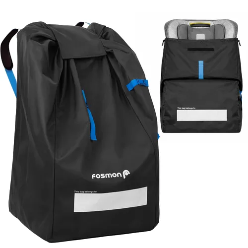 Fosmon Bolsa de viaje para asiento de automóvil para avión, correas acolchadas ajustables para mochila, bolsa grande para viajes aéreos, funda