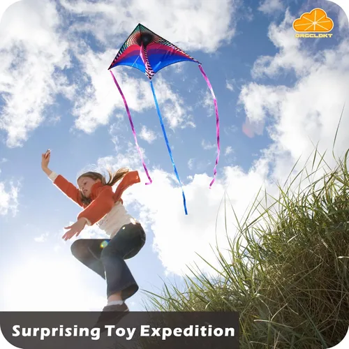Miniatura 3 de ORGCLDKT-Rainbow Cruiser Delta Kite, Kites for Kids Ages 8-12,4-8,Boys,Girls,Kites for Adults,Beach,Beginners,Giant.1Pc or 3Pcs Pack. Easy to Fly.