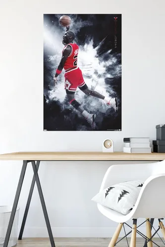 Miniatura 4 de Michael Jordan - Póster de pared Burst, 34 pulgadas de largo x 22.4 pulgadas de ancho, versión sin marco