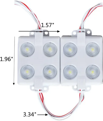 Miniatura 2 de Speller 12V 40 LEDs Van Interior Luces Blanco LED Lámpara Impermeable con Proyecto LED Lente para LWB Van Barcos Caravanas Remolques Celling Luz