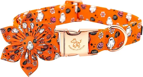 Miniatura 34 de Elegant little tail Collar de perro de San Patricio con flor, collares de perro con flores, trébol verde, regalo para mascotas, collares ajustables