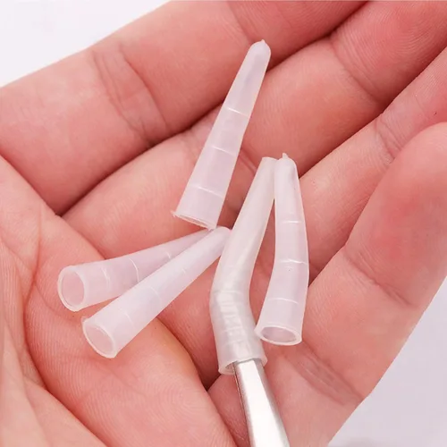 Miniatura 4 de EORTA 50 fundas de silicona suave para puntas de pinzas para empujador de pestañas, para proteger las puntas, transparente