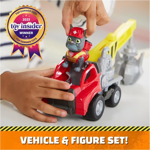 Miniatura 2 de Rubble & Crew, camión juguete Charger’s Crane Grabber con partes móviles y una figura de acción coleccionable, juguetes para niños mayores de 3 años