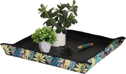 Miniatura 12 de Alfombrilla para trasplantar plantas de jardín, herramientas de mano de jardinería para jardineros, tela Oxford, 29.5 x 29.5 pulgadas (75x75 cm)