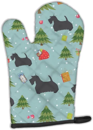 Miniatura 184 de Caroline's Treasures BB4872OVMT - Guante de horno de Navidad Affenpinscher resistente al calor, grueso para sartenes calientes y horno, manopla