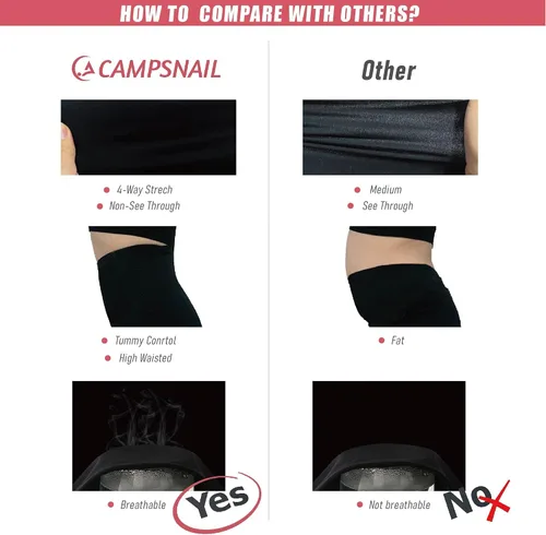Miniatura 3 de CAMPSNAIL - Paquete de 4 leggings de cintura alta para mujer suaves pantalones de yoga adelgazantes y con control del abdomen para entrenamiento