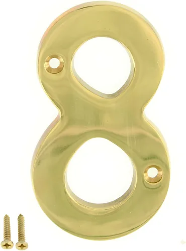 Miniatura 14 de A300 4 pulgadas latón brillante casa número 4/ZhongWang Hardware A300 Casa de latón brillante de 4 pulgadas número 4 Bright Brass