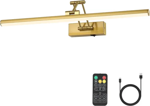 Miniatura 11 de Joossnwell Luz para Cuadros a Batería Luz Inalámbrica para Cuadros para Pinturas con Control Remoto 15.5 Pulgadas Regulable y Temporizador Luz