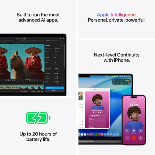 Miniatura 5 de Apple Laptop MacBook Pro 2026 con chip Apple M5 Max con CPU de 18 núcleos y GPU de 32 núcleos: diseñada para IA, pantalla de 14.2 pulgadas, memoria
