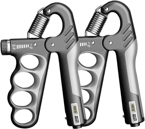 Miniatura 7 de Grip Strength Trainer, 5-100KG (11-220 LB) Adjustable Resistance Forearm Hand Gripper Strengthener with Counter, Hand Wrist Exercise Workout Rojo