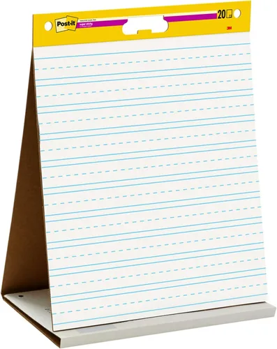 Post-it® Almohadilla de caballete de mesa, blanco con líneas primarias, 20 x 23 pulgadas (MMM563PRL), 1 unidad
