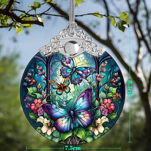 Miniatura 2 de Jocidea Adorno navideño de mariposa para árbol, decoración navideña, regalos para amantes de las mariposas